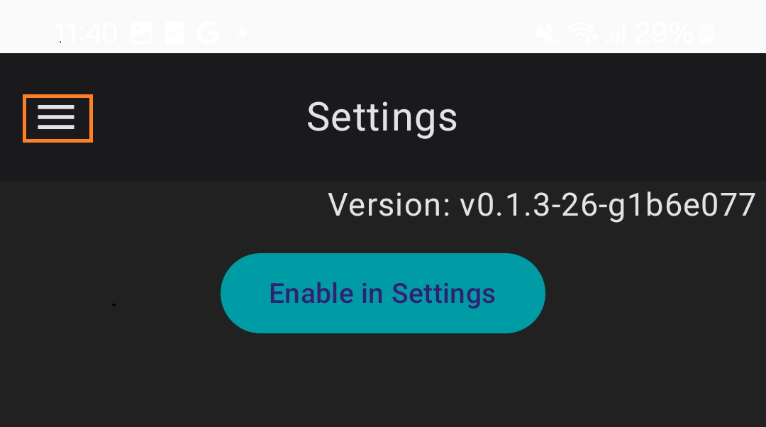 Enable in Settings
